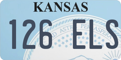 KS license plate 126ELS