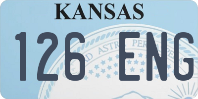 KS license plate 126ENG