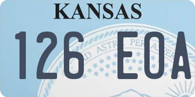 KS license plate 126EOA