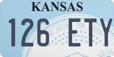 KS license plate 126ETY