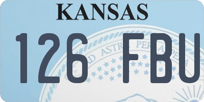 KS license plate 126FBU