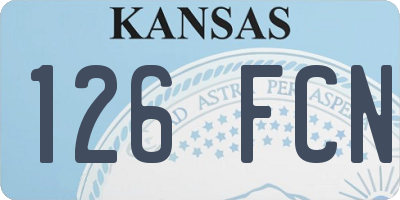 KS license plate 126FCN