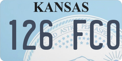 KS license plate 126FCO