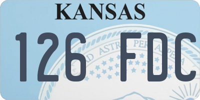 KS license plate 126FDC