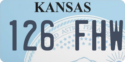 KS license plate 126FHW