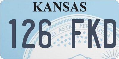 KS license plate 126FKD