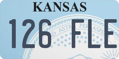 KS license plate 126FLE