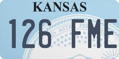 KS license plate 126FME