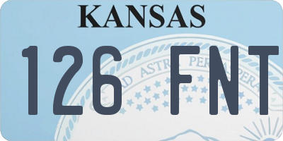 KS license plate 126FNT