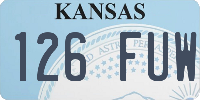 KS license plate 126FUW