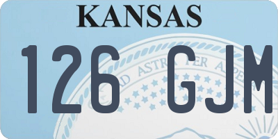 KS license plate 126GJM