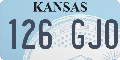 KS license plate 126GJO