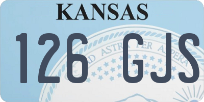 KS license plate 126GJS