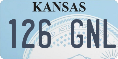 KS license plate 126GNL