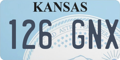 KS license plate 126GNX