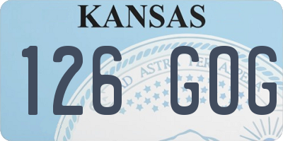 KS license plate 126GOG