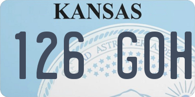 KS license plate 126GOH
