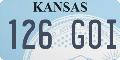 KS license plate 126GOI