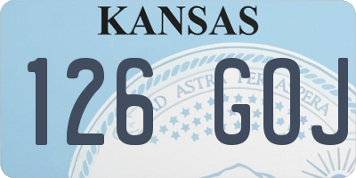 KS license plate 126GOJ