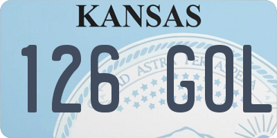 KS license plate 126GOL
