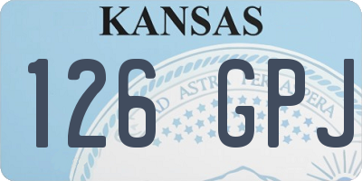 KS license plate 126GPJ