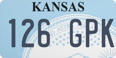 KS license plate 126GPK
