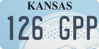 KS license plate 126GPP