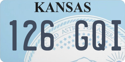 KS license plate 126GQI
