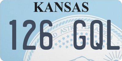 KS license plate 126GQL