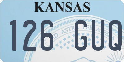 KS license plate 126GUQ
