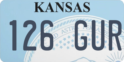 KS license plate 126GUR