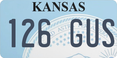 KS license plate 126GUS