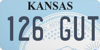 KS license plate 126GUT