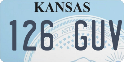 KS license plate 126GUV