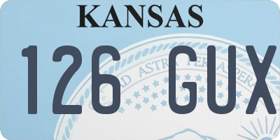 KS license plate 126GUX