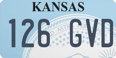 KS license plate 126GVD