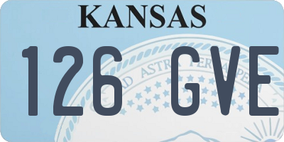 KS license plate 126GVE
