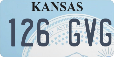 KS license plate 126GVG