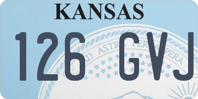 KS license plate 126GVJ