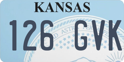 KS license plate 126GVK