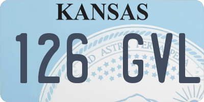 KS license plate 126GVL