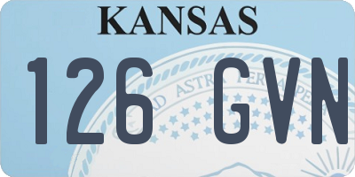 KS license plate 126GVN