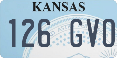 KS license plate 126GVO