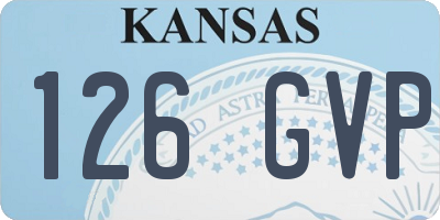KS license plate 126GVP