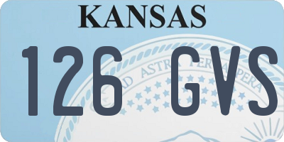 KS license plate 126GVS