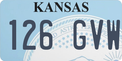KS license plate 126GVW