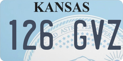 KS license plate 126GVZ