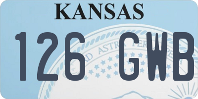 KS license plate 126GWB