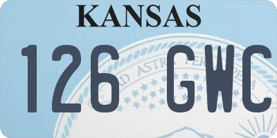 KS license plate 126GWC