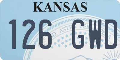 KS license plate 126GWD